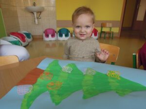 Praca plastyczna - Choinka grupa I