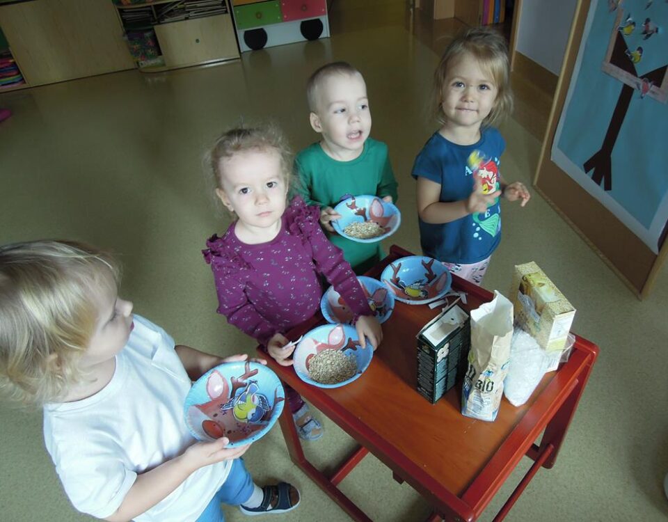 Karmnik dla ptaszków - praca plastyczna